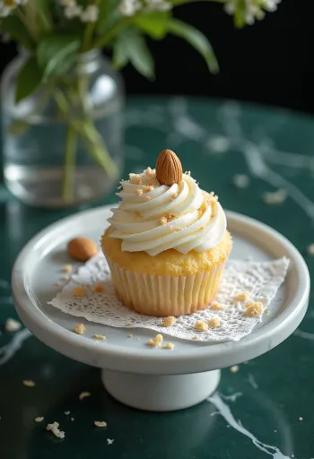 Raffaello cupcake served