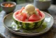 Subak Bingsu freshly served with watermelon and almonds