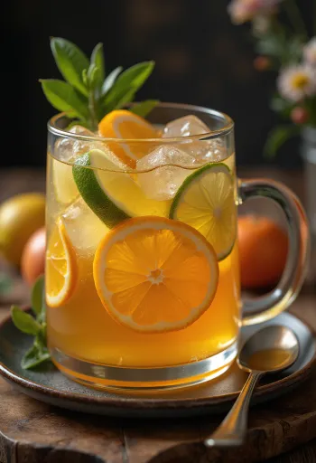 Citrus cider served