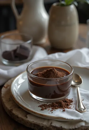 Chocolate liqueur served in a bottle