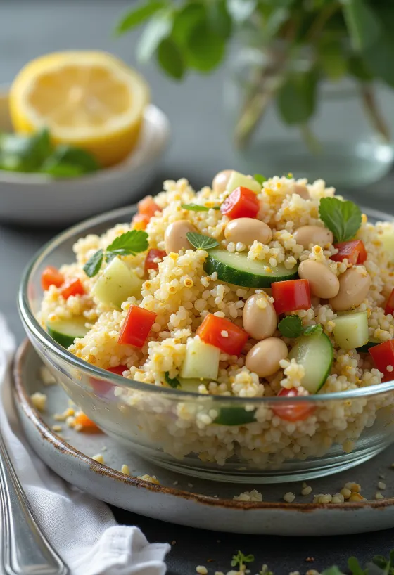 Vegan Quinoa Salad with Beans