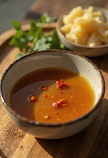 Honey ginger sauce served with grilled vegetables