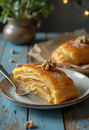 Honey Strudel served
