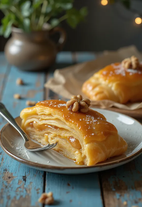 Honey Strudel served