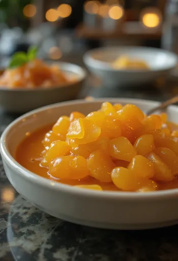 Orange ginger sauce served in a bowl