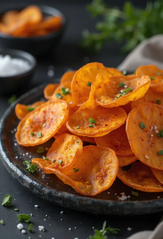 Sweet Potato Crisps with Coriander