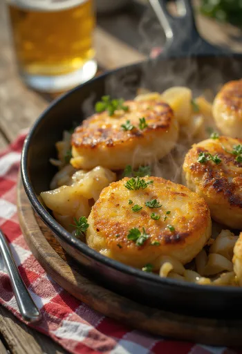 Classic Bubble and squeak served with a golden brown crispy crust