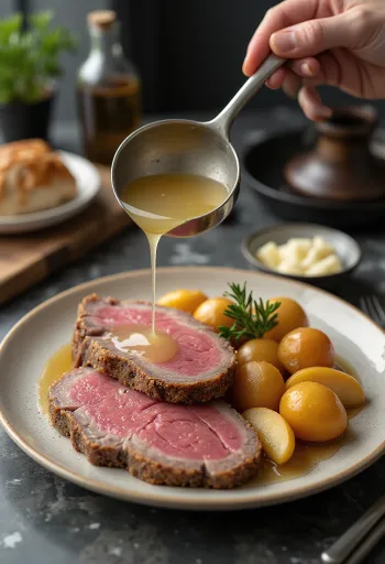 Tafelspitz served with potatoes and apple horseradish