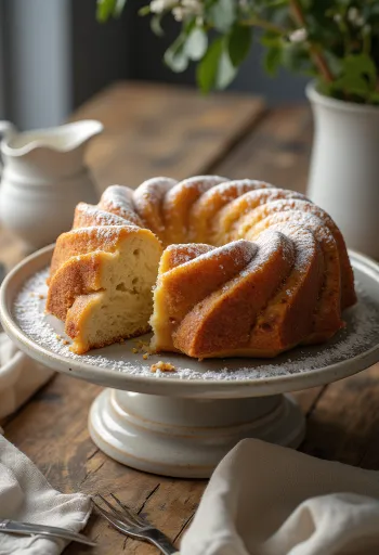 Apple Banana Bundt Cake served