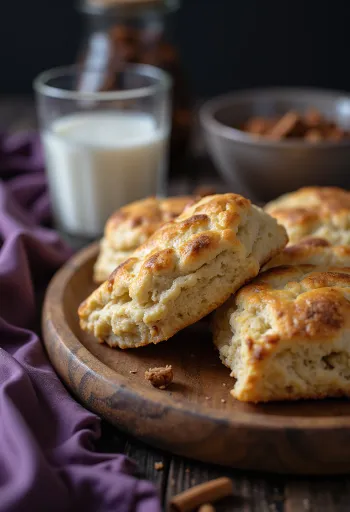Cinnamon scones served