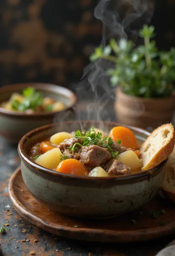 Irish Stew, traditional Irish lamb dish with vegetables