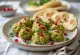 Pkhali with cabbage served, decorated with fresh pomegranate