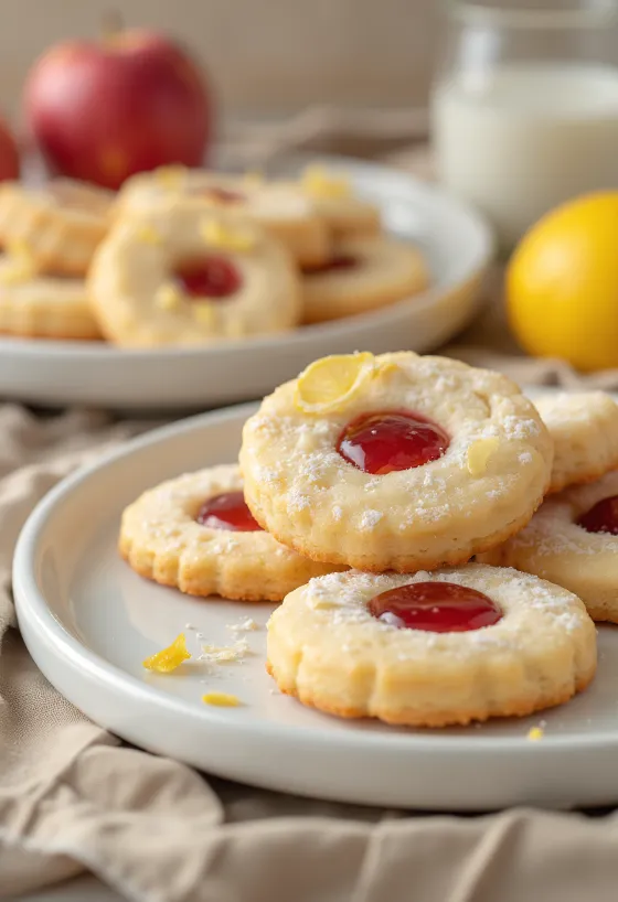 Apple Lemon Linzer served