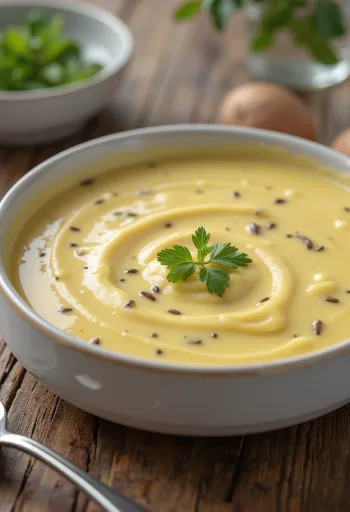 Mustard sauce served with meat dishes
