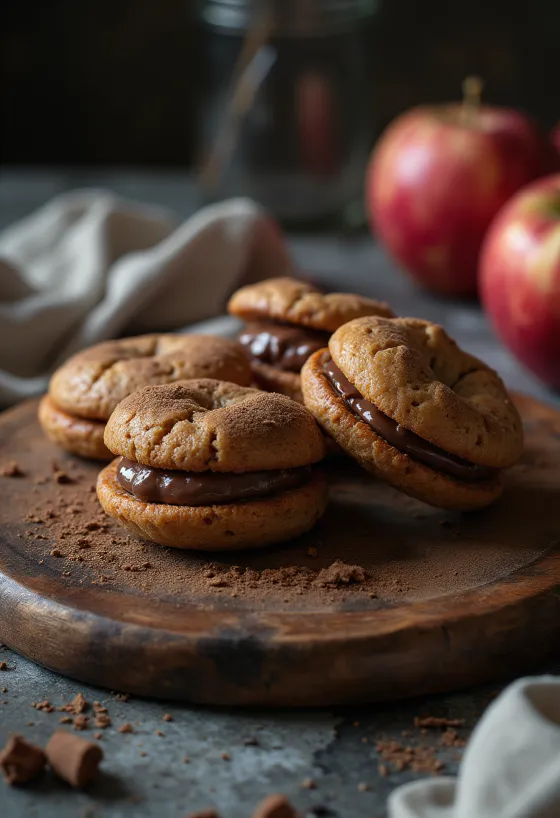 Apple Chocolate Linzer served