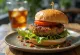 Tempeh burger with fresh vegetables