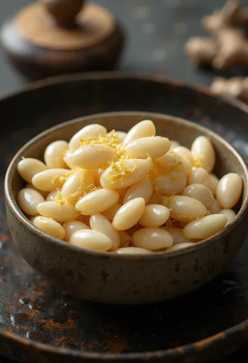 Sweet and sour lotus seeds served