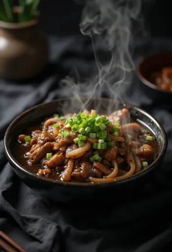 Beef Bulgogi with Soya Sauce Korean style dish served