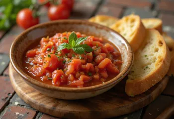 Fresh, tasty Mojo de tomate tomato sauce