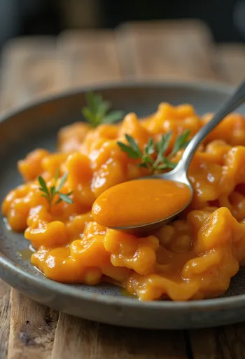 Paprika butter sauce served with grilled meat