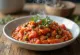 Tomato and caper sauce served