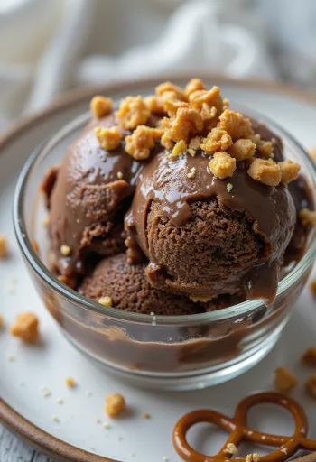 Beer ice cream served