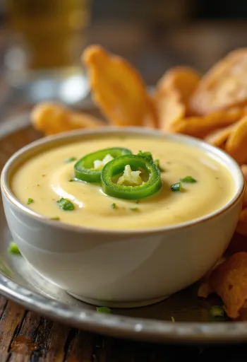 Jalapeño, coconut and beer sauce served