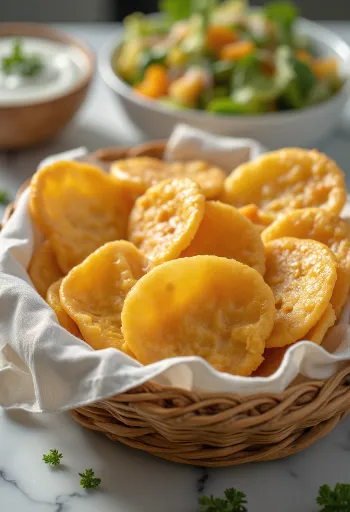 Crispy cheese biscuits freshly baked with golden brown cheese layer.