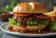 Vegan BBQ burger with fresh vegetables