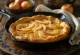 Apfelpfannkuchen, German apple pancake served