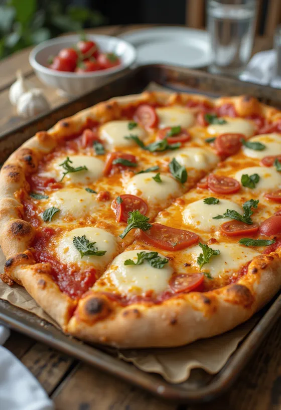 Grandma pizza rectangular with cheese