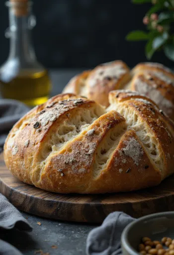 Freshly baked ciabatta rolls