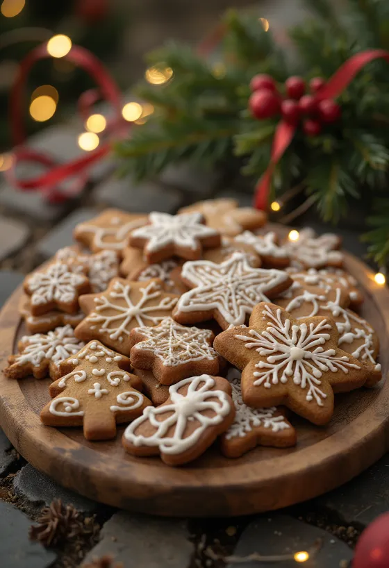 Gingerbread cookies with Christmas shapes