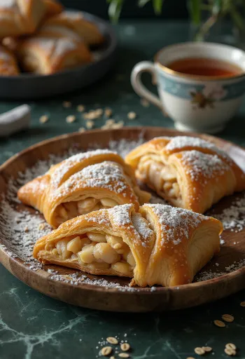 Oat and apple strudel freshly baked