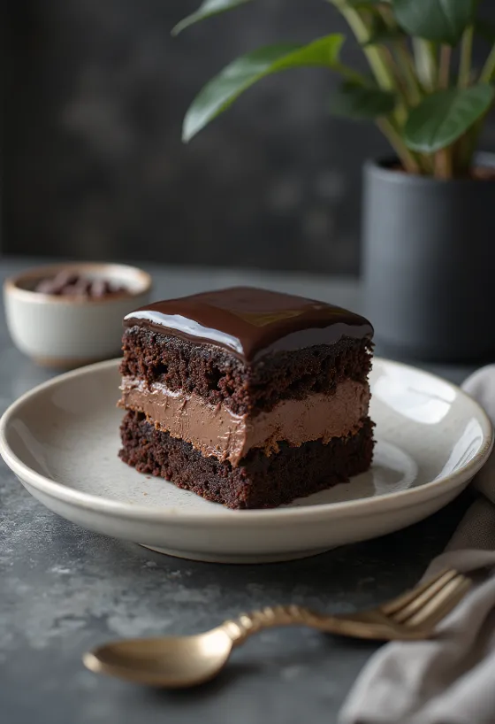 Rigó Jancsi cake served