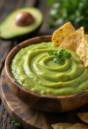 Chilli avocado sauce served