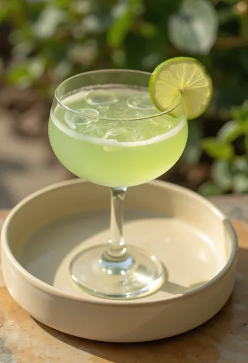 Daiquiri cocktail decorated with a lime slice