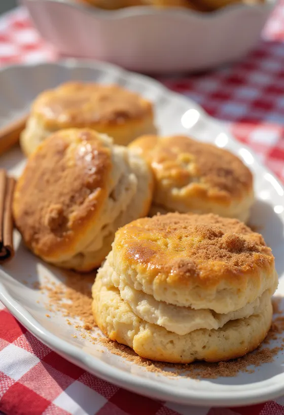 Honey and cinnamon scones freshly baked