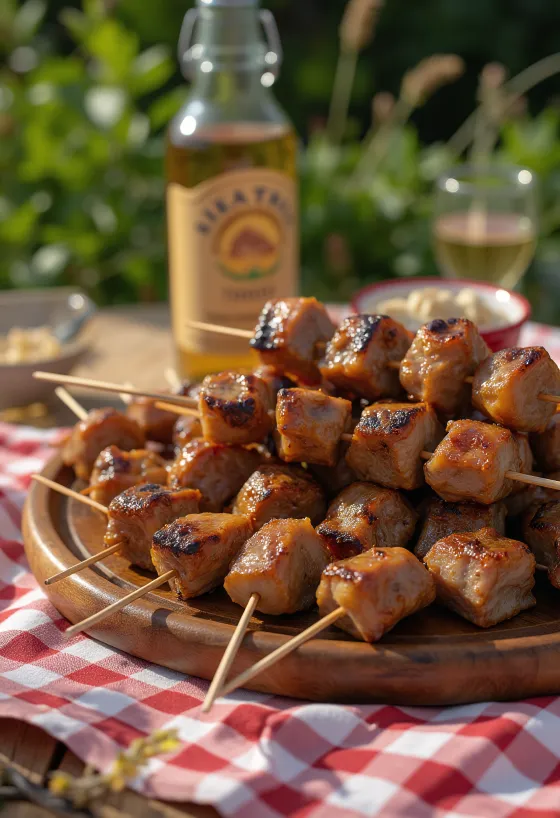 Arrosticini served