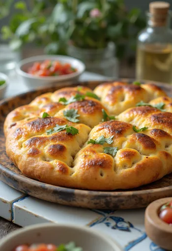 Mexican spiced focaccia served