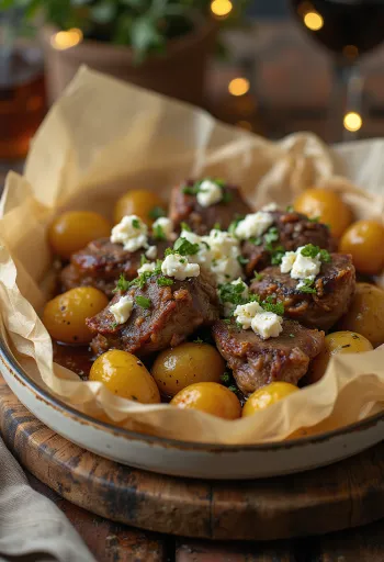 Lamb Kleftiko, Greek slow roasted lamb with vegetables