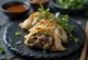 Mushroom filled momos steamed and served