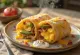 Waffle burrito served