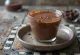 Milk chocolate panna cotta served