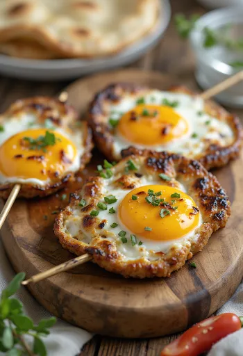 Patlıcan kebab skewer with aubergine and meatball, served with grilled vegetables, flatbread and bulgur