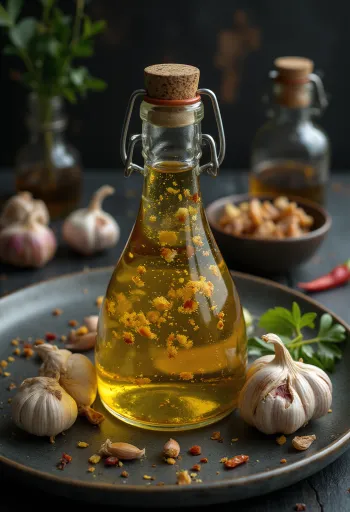 Spicy garlic sauce served