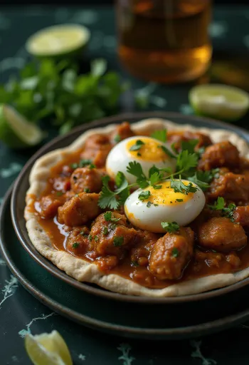 Doro Wat Ethiopian chicken stew served