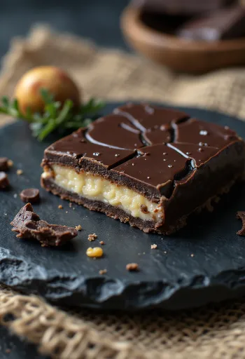 Túró Rudi with chocolate coating, served chilled.