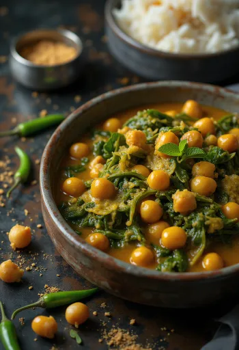 Vallarai Keerai Kootu, freshly served, rich and appetising