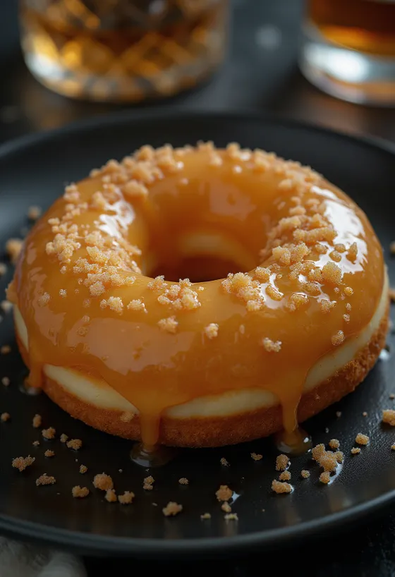 Whiskey Doughnut served fresh